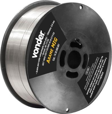 Arame mig 0,8mm 1kg sem gás para mm150 - Vonder