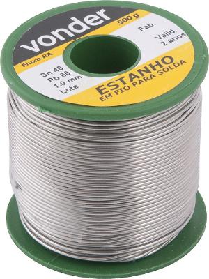 Estanho fio 1,0mm 40x60 500g carretel - Vonder