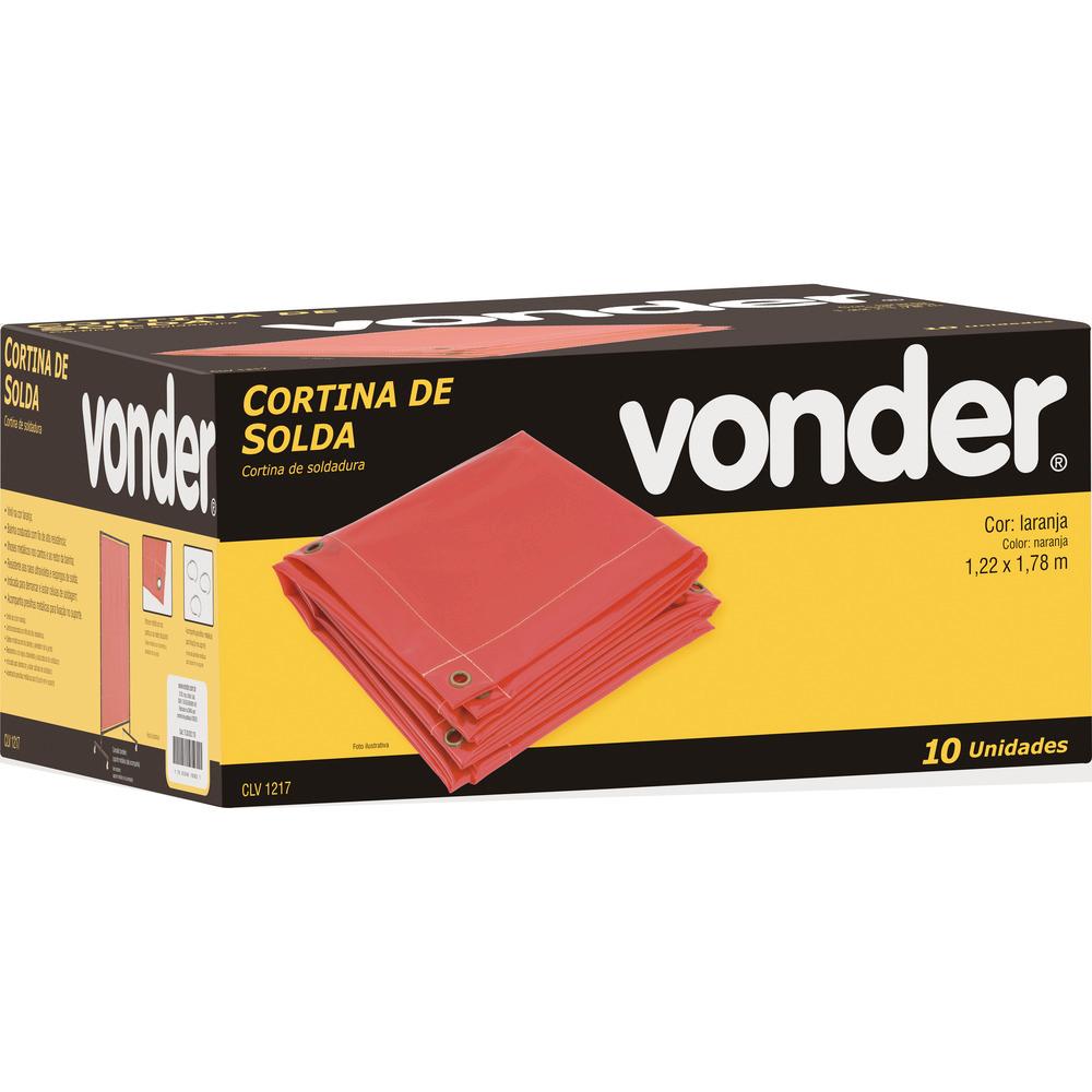 Cortina para solda 1,22x1,78 laranja sem suporte Vonder - 3