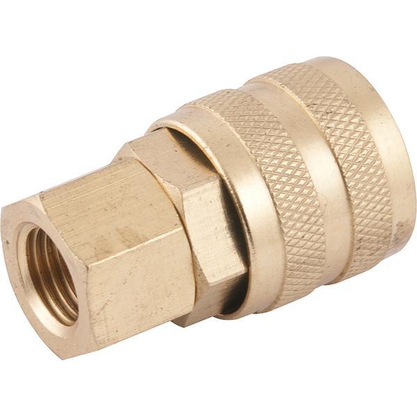 Engate rápido fêmea 1/4" npt latão com rolete - Vonder - 1