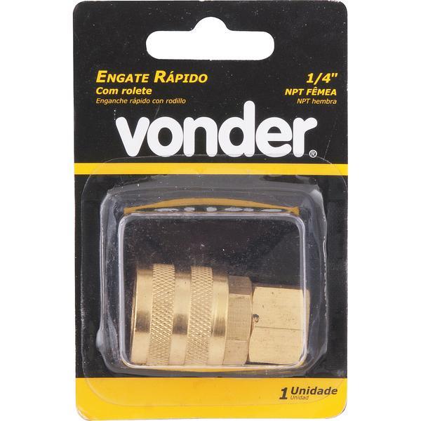 Engate rápido fêmea 1/4" npt latão com rolete - Vonder - 3