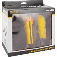 Jogo Esguicho e Escovas p/ Limpeza c/ Água 3 peças Vonder - 5