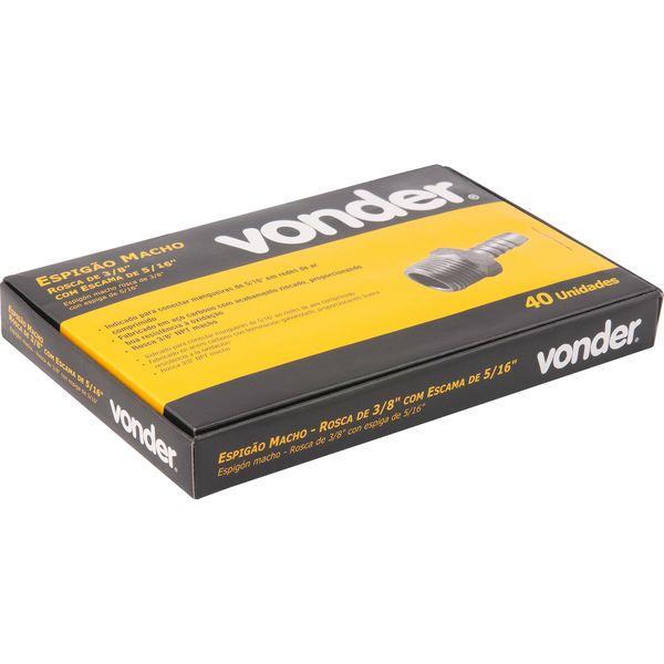 Espigão Fixo Macho Mangueira 5/16 Npt Aço Zincado Vonder - 3