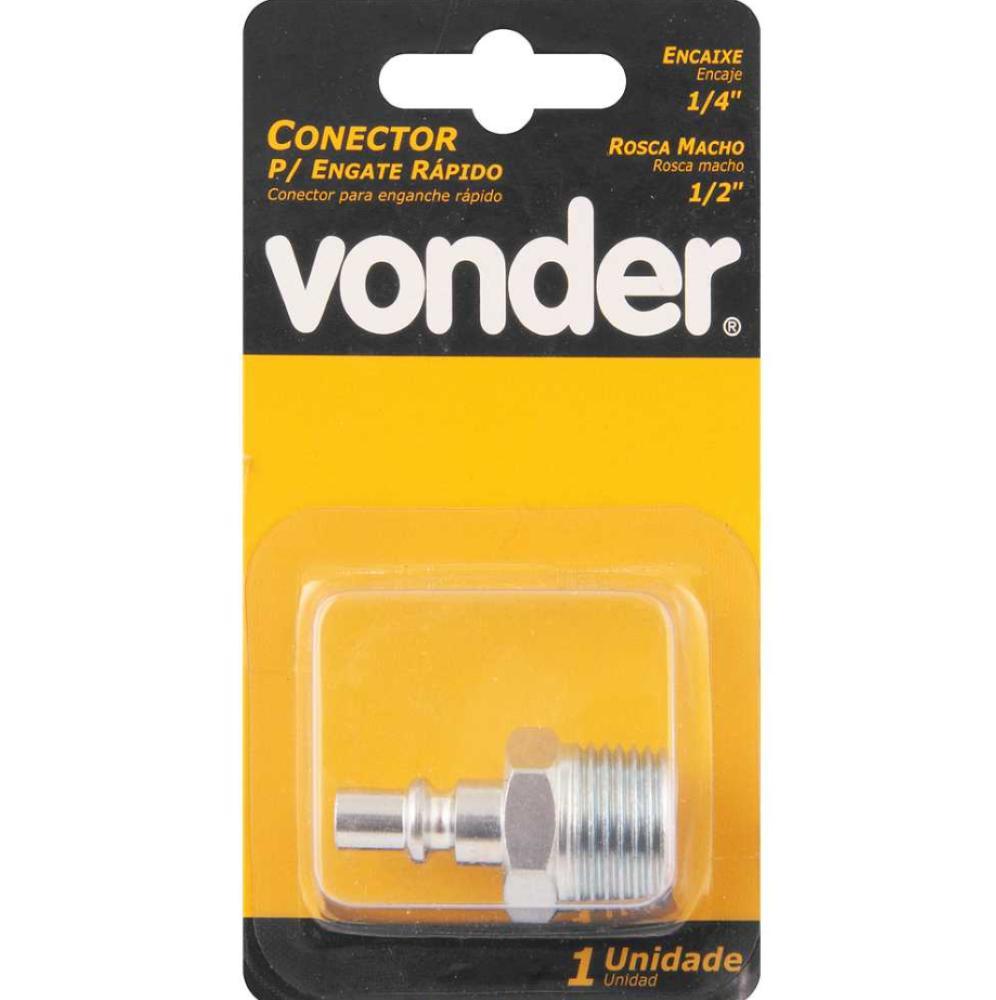 Conector Macho Rosca 1/4x1/2" com 1 peça  - Vonder - 3