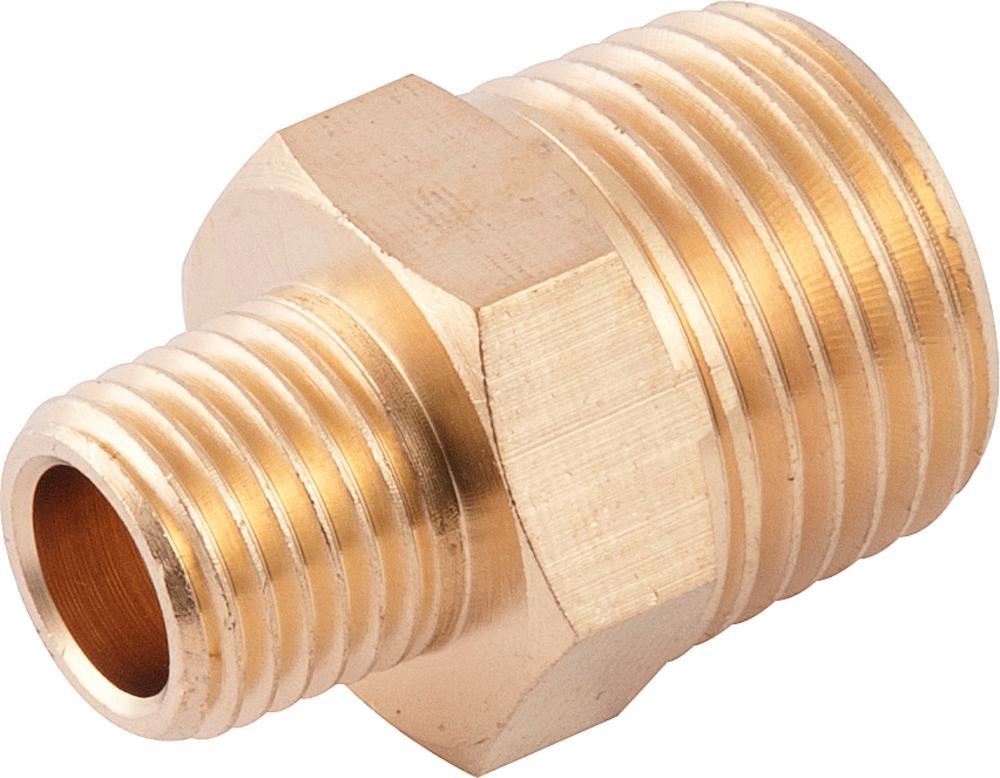 Adaptador niple red 1/2x1/4" npt latão macho/macho Vonder - 3