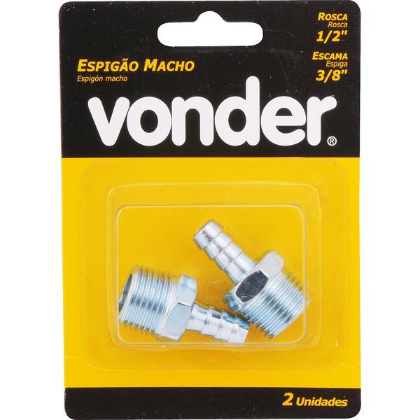 Espigão Fixo Macho Para Mangueira 3/8  Rosca 1/2  Npt Aço Zi - 3