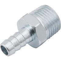Espigão Fixo Macho Para Mangueira 3/8  Rosca 1/2  Npt Aço Zi - 2