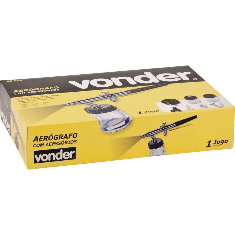 Pistola para pintura aerógrafo 0,7 pcm aj-008 Vonder - 5