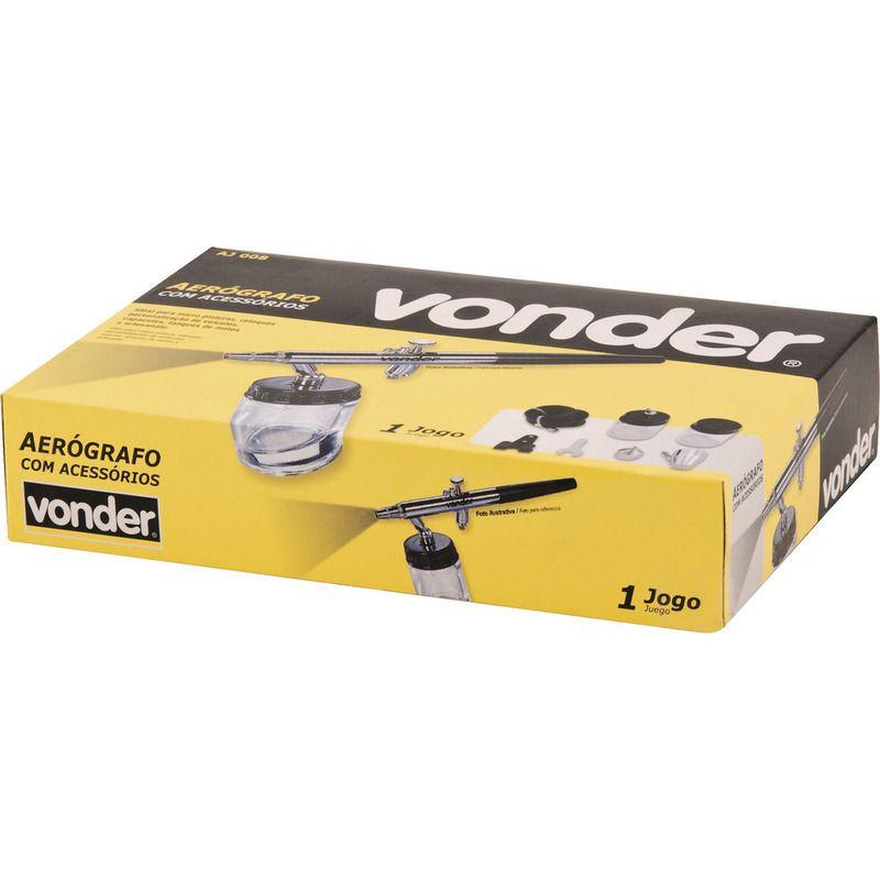 Pistola para pintura aerógrafo 0,7 pcm aj-008 Vonder - 6