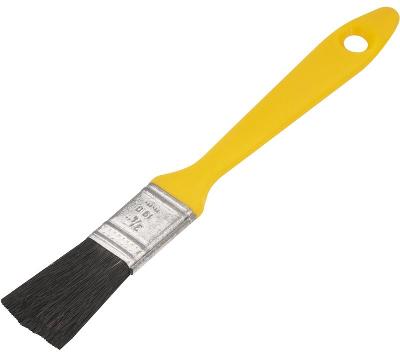 Pincel 1  Cerdas Pretas Cabo Plástico Para Tintas Óleo E Esm