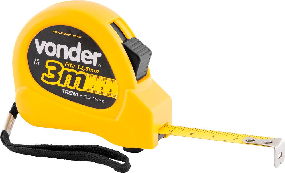Trena aço 3mx12,5mm curta Vonder - 1