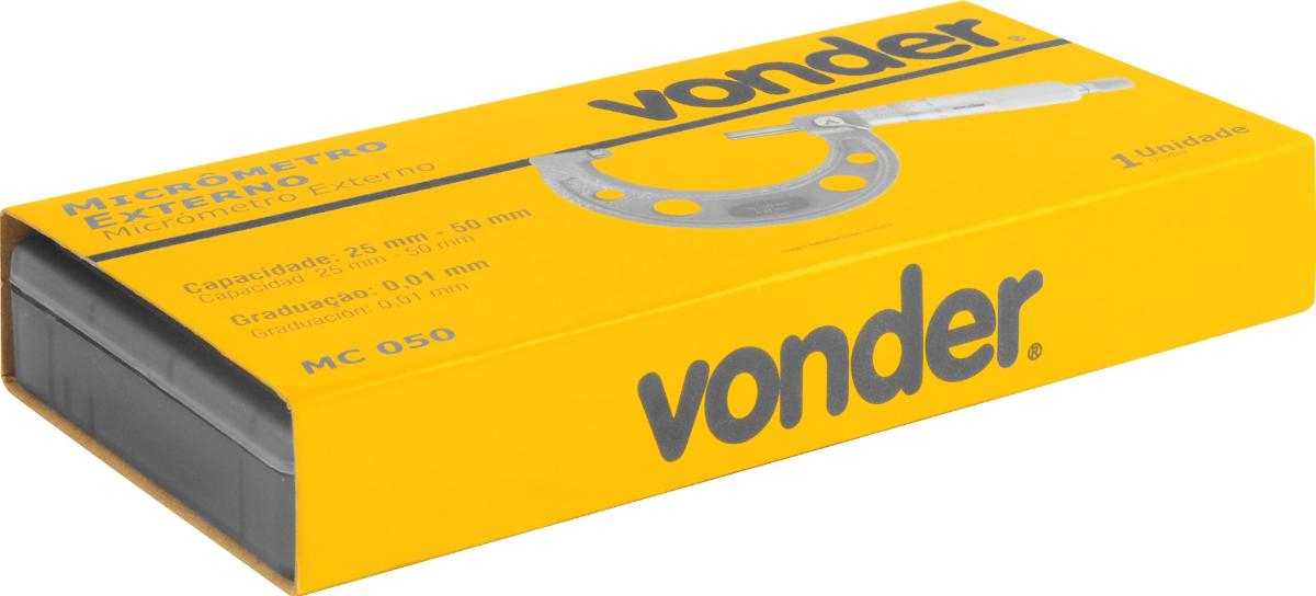 Micrômetro Externo 25-50 0,01mm Mc050 Vonder - 5