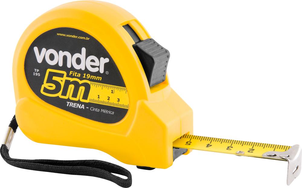 Trena aço 5mx19mm curta - Vonder - 2