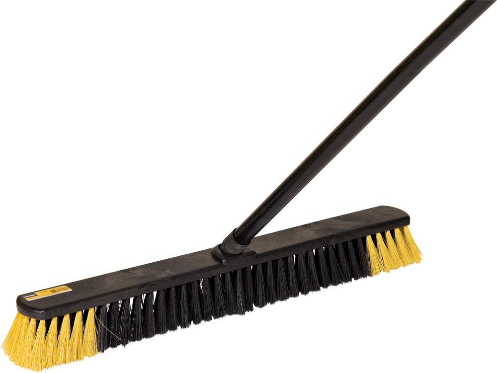 Vassoura Gari 60cm 5 Fileira Cepa Plástica Cabo Madeira Plas - 1