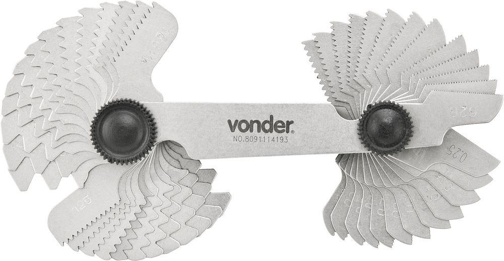 Calibre de rosca 55/60 graus 52 lâminas cr052 Vonder - 1