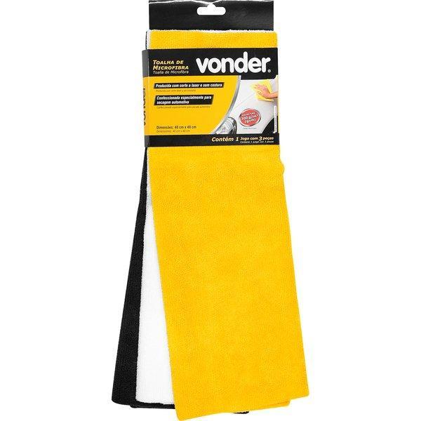 Toalha Microfibra 40X40cm 300Gsm 3 peças Vonder - 2