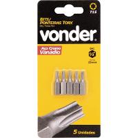 Jogo Bits Ponteiras Encaixe 5/16'' T55 x 32mm 5 peças Vonder - 3