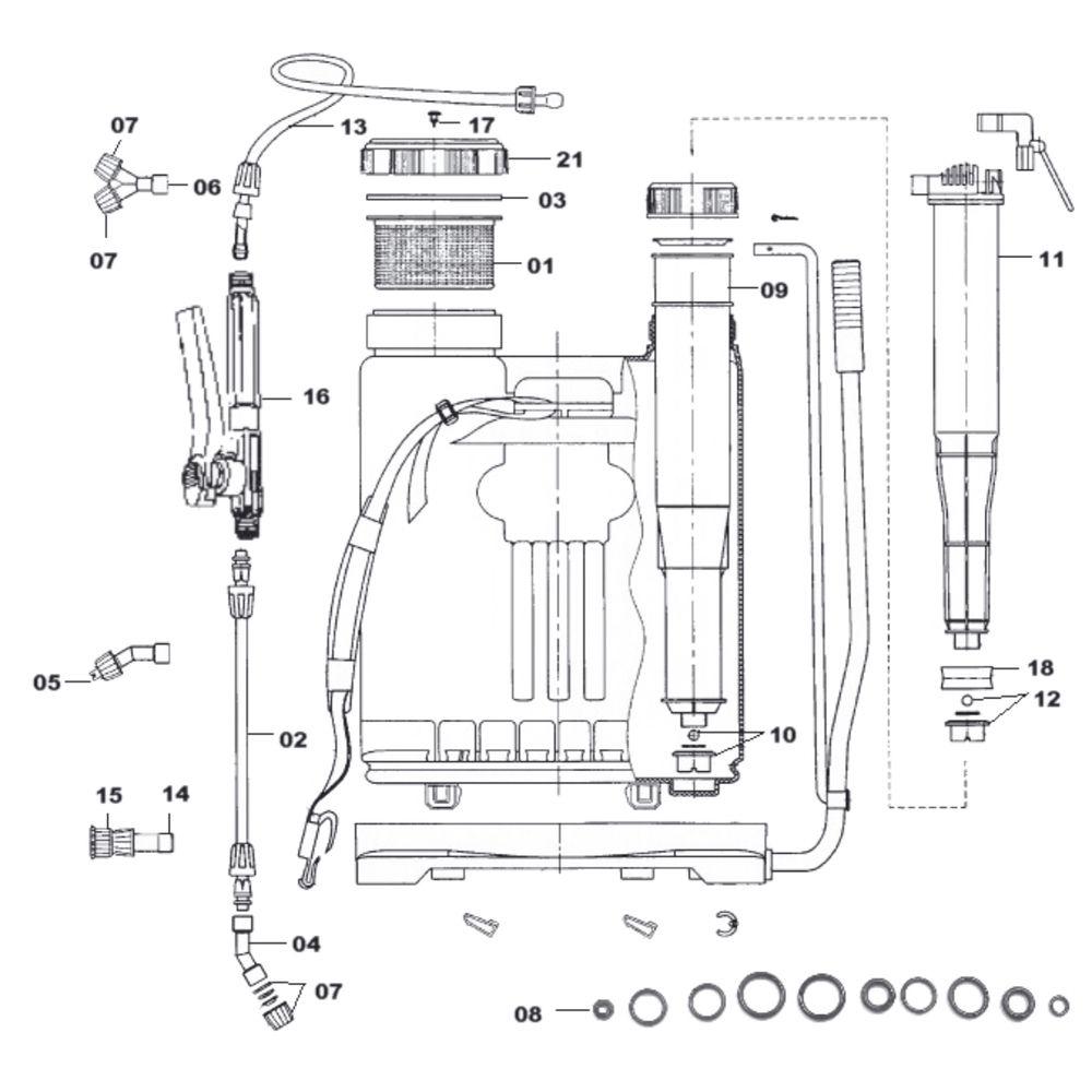 Pulverizador Costal Agrícola 20 Litros Pc 020 - Vonder - 5