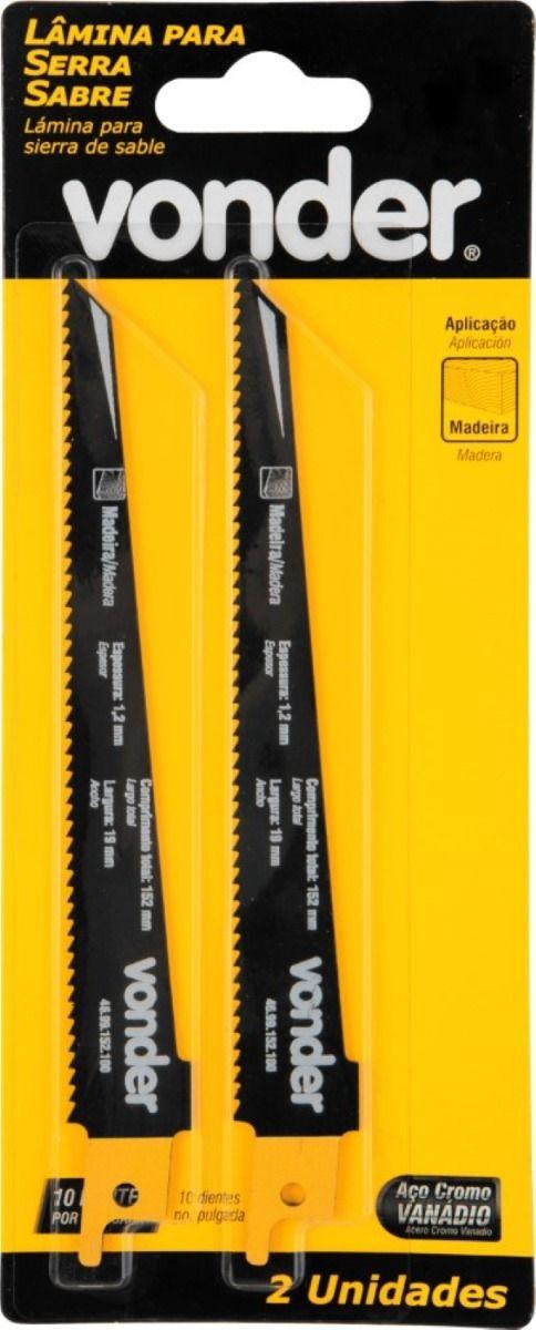 Lâmina Para Serra Sabre Madeira Vonder - 1