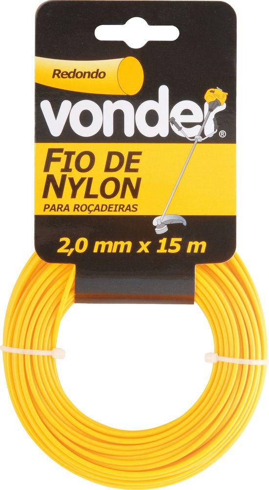 Fio Nylon 2,0mmx15m Redondo Roçadeiras E Aparadores Vonder - 2