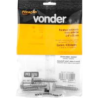 Parafuso Sextavado Rosca Soberba 1/4''x35mm 4 peças Vonder - 3
