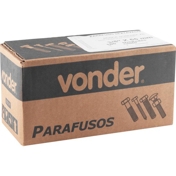 Parafuso Sextavado Rosca Soberba 3/8x65 c/ 100 un Vonder - 3