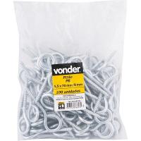 Pitão 5,5x70mm zincado p-8 com 100 peças Vonder - 3