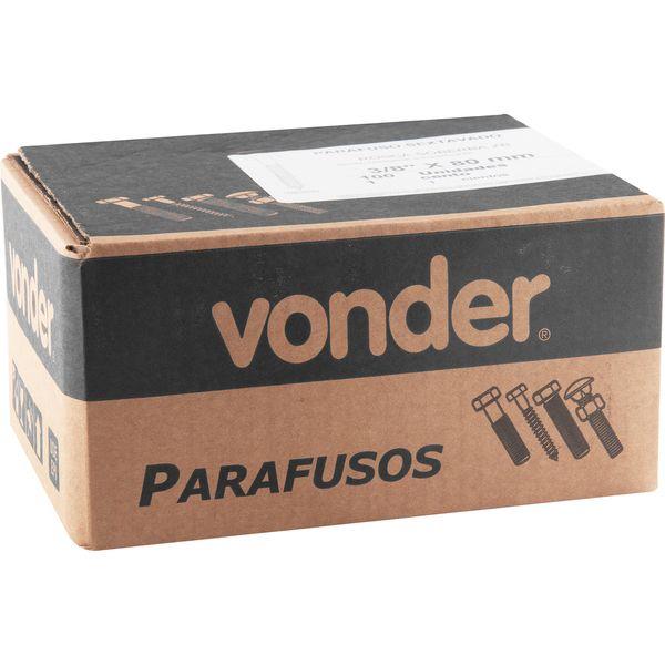 Parafuso Sextavado Rosca Soberba 3/8x80 c/ 100 un Vonder - 2