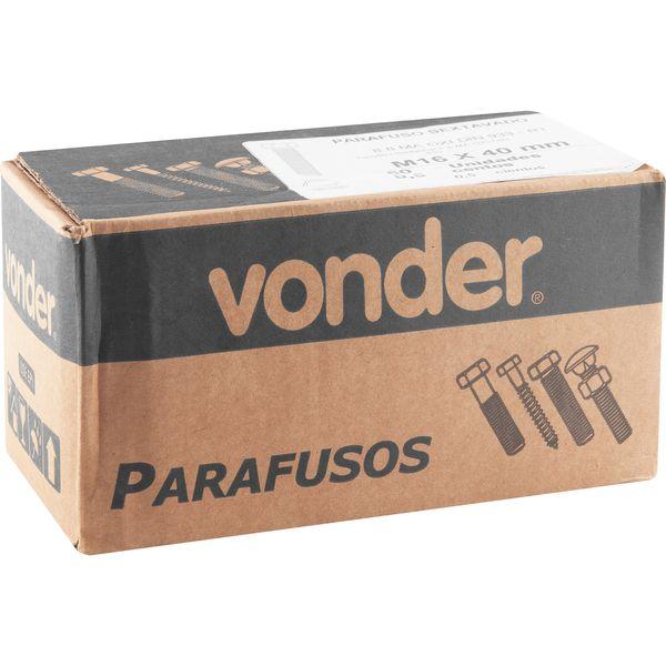 Parafuso Sextavado 8.8 16x40 Ma Rt Din 933 c/ 50 un - Vonder - 2