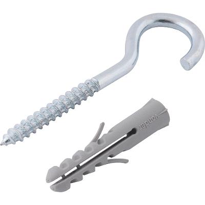 Gancho 4,2x70mm com Bucha de Nylon 8mm G-8 6 Peças Vonder