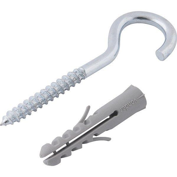 Gancho 5,5x70mm zincado c/ bucha 8mm g-8 c/ 100 peças Vonder - 1