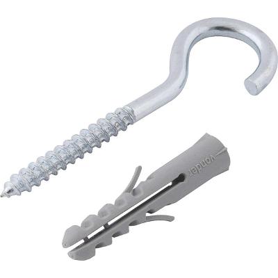 Gancho 5,5x70mm zincado c/ bucha 8mm g-8 c/ 100 peças Vonder