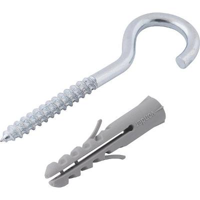 Gancho 6,3x70mm zincado c/ bucha 10mm g-10 c/ 100 pç Vonder