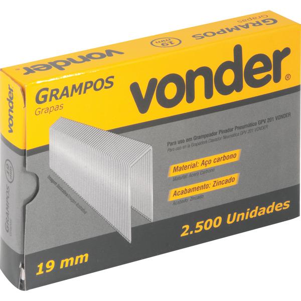 Grampo 19mm para Gpv201 caixa com 2500 Vonder - 2