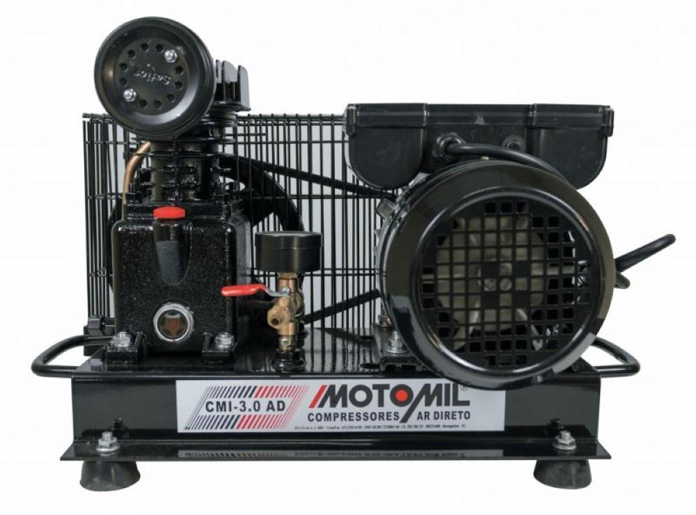 Compressor Ar Direto com Motor 1HP 4 Polos Bivolt CMI-3,0AD Motomil - 4