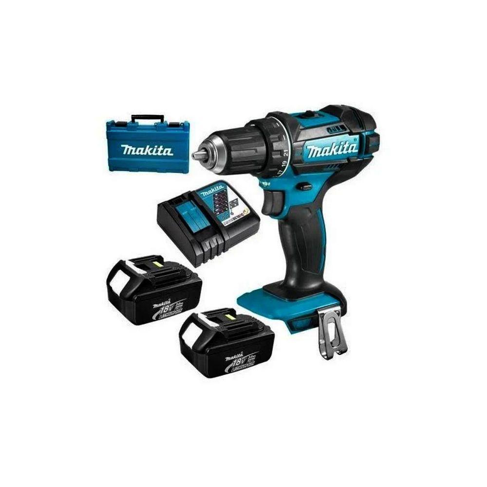 Parafusadeira Furadeira de Impacto 18V sem Fio com Bateria Carregador Maleta DHP484RFE Makita - 7