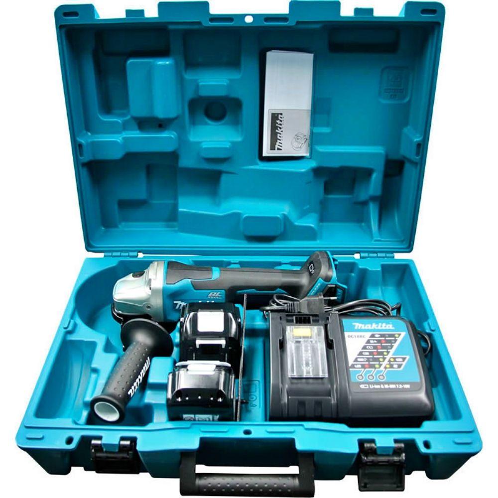 Esmerilhadeira Angular 125mm 18V Metal 8500RPM com Bateria Carregador Maleta DGA505RFE Makita - 2