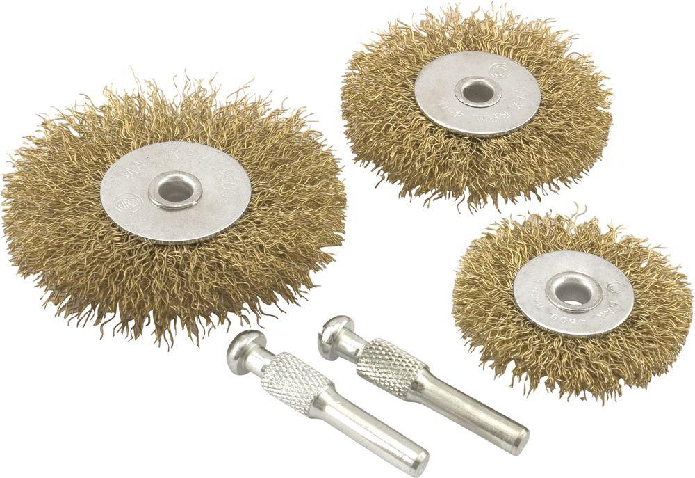 Jogo Escova Circular Ondulado Haste 1/4  Aço Carbono Latonad - 1