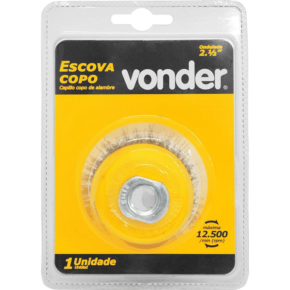 Escova Tipo Copo 2.1/2 Ondulada Vonder - 2