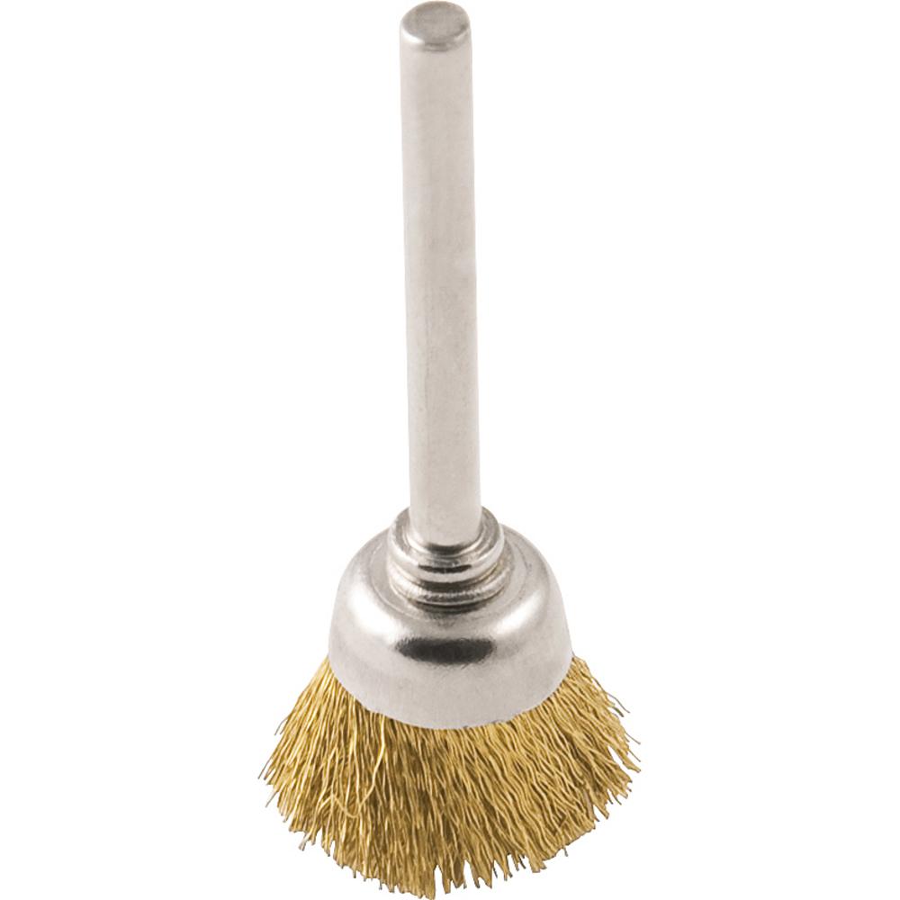 Escova copo 12mm latão c/ haste p/ microrretífica Vonder - 1