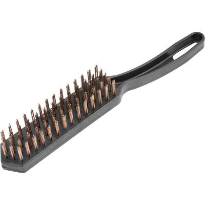 Escova manual aço 5 fileiras cabo plástico Vonder