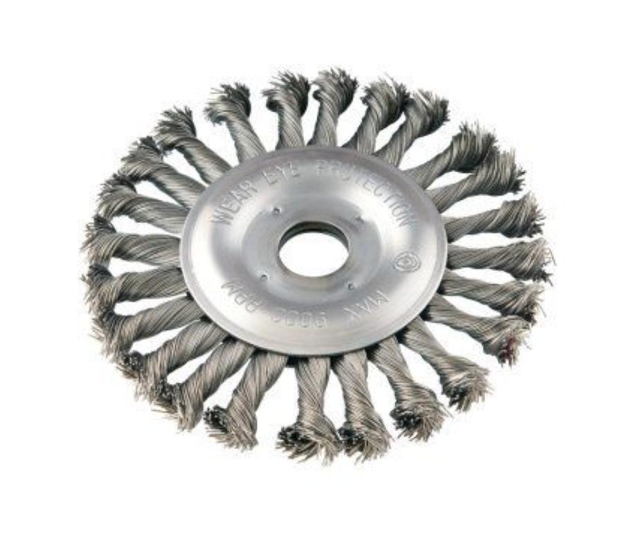 Escova circular torcida 7x1/2" furo 7/8" 9000rpm Vonder - 1