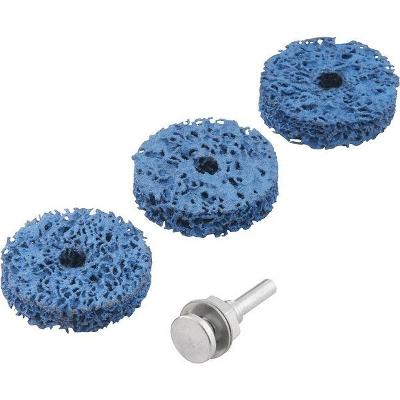 Jogo Esponja Abrasiva 50mm Haste 1/4  Pesado Para Furadeira 