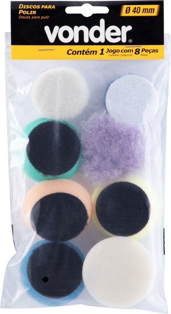 Jogo De Discos Para Polir Com 8 Peças Para Pmv 120 Vonder - 3