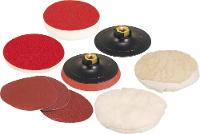 Jogo lixamento e polimento 4.1/2" rosca m14 c/ 9 pç Vonder - 1