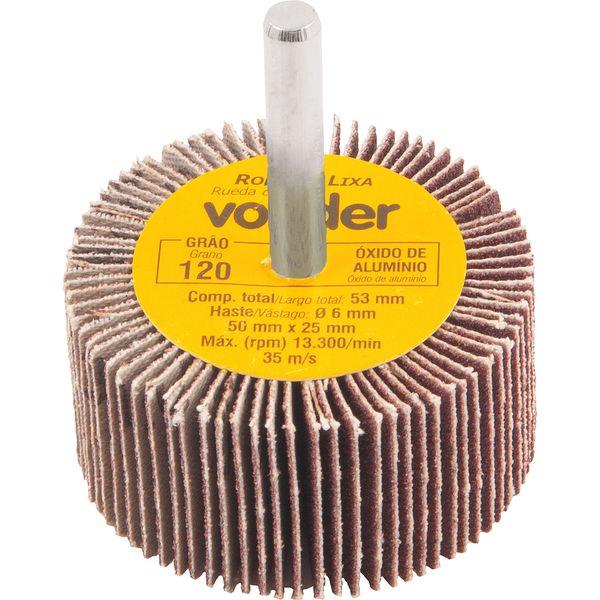 Roda de Lixa 50x25mm com Haste G120 Vonder - 1