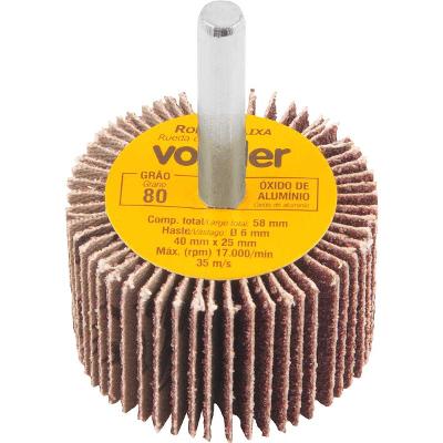Roda de Lixa 40x25mm com Haste G80 - Vonder