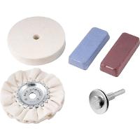 Jogo roda de pano e feltro p/ polimento c/ pasta 5 pç Vonder - 1