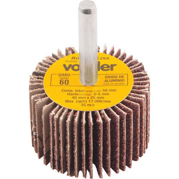 Roda de Lixa 40x25mm com Haste G60 Vonder - 1
