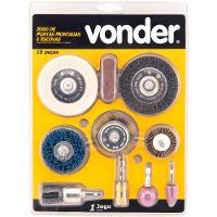 Jogo ponta montada e escovas com 10 peças Vonder - 1